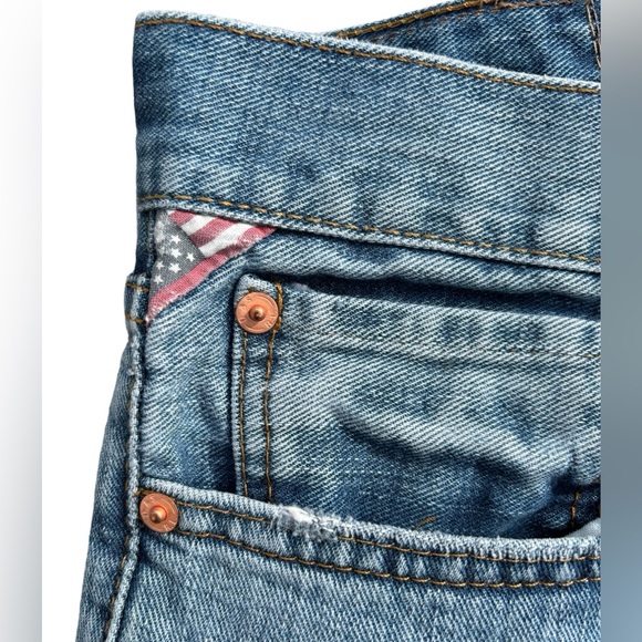 RALPH LAUREN Demin and Supply Homemade Jorts Jean Shorts Distressed - Size 40 - Picture 7 of 11